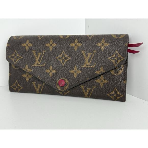 LOUIS VUITTON Monogram Sarah Wallet NM Fuchsia - Picture 1 of 13
